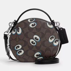 NWT Coach Canteen Crossbody Signature Canvas Halloween Eyes CM766